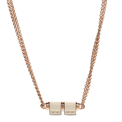 Hermes Swift Rose Gold Charniere Pendant Necklace Nata 1 of 6