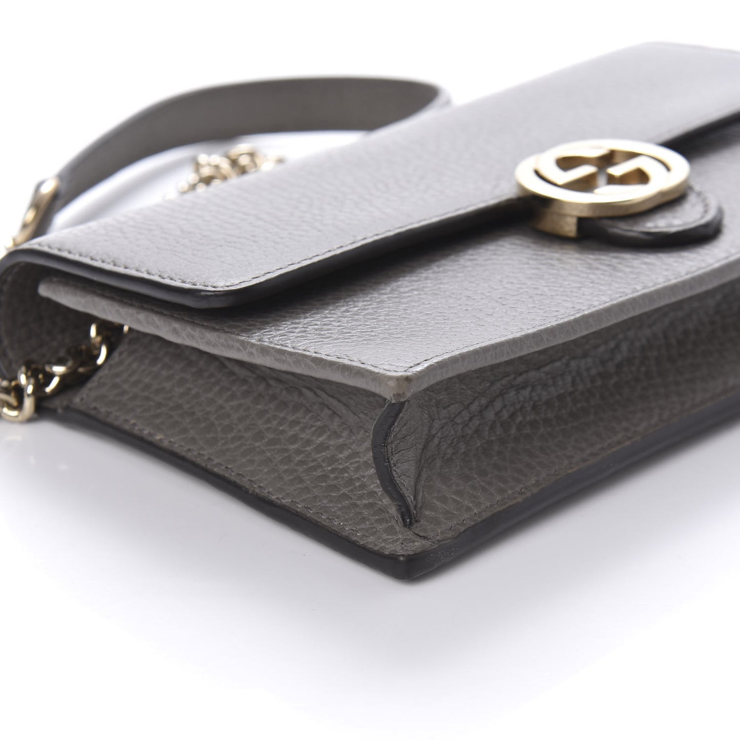 Dollar Calfskin Interlocking G Chain Wallet Loess
