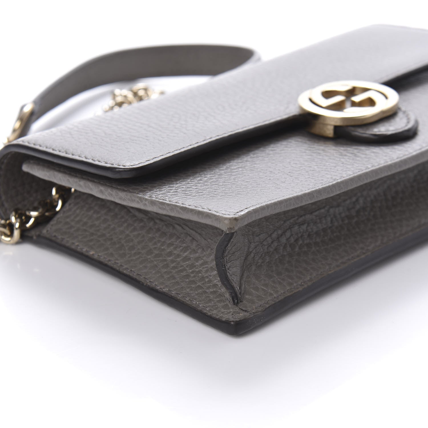 Gucci Dollar Calfskin Interlocking G Chain Wallet Loess 6 of 9