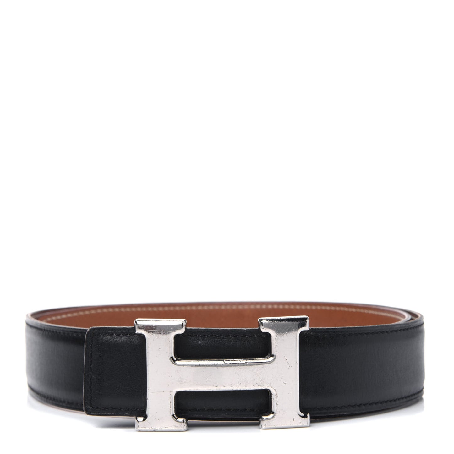 Box Courchevel 32mm H Belt 75 Black Gold