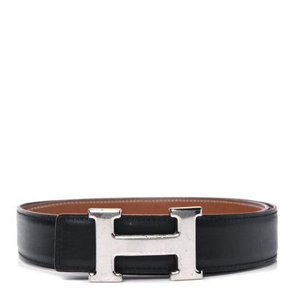 Hermes Box Courchevel 32mm H Belt 75 Black Gold 1 of 5