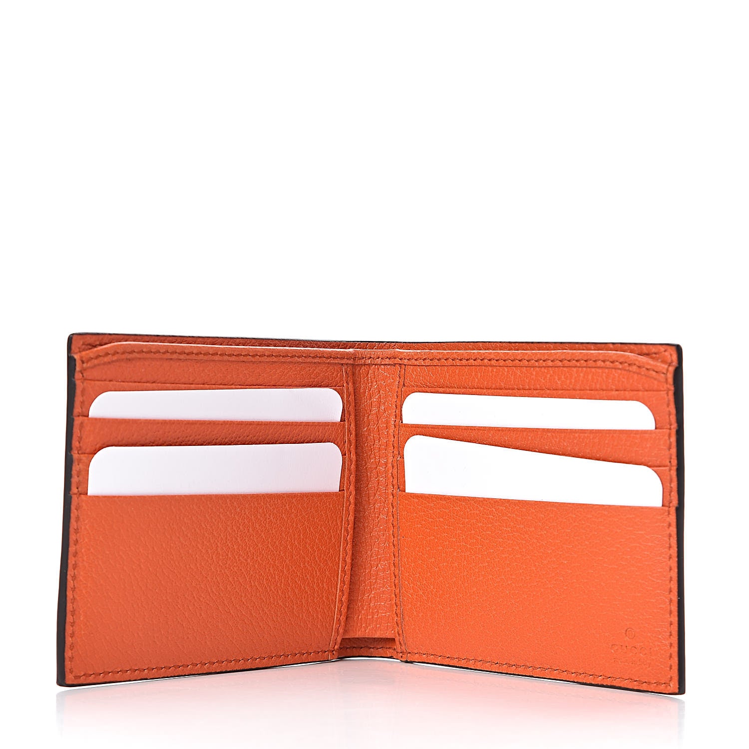 Gucci Calfskin Jacquard Stripe Wallet Orange 5 of 8