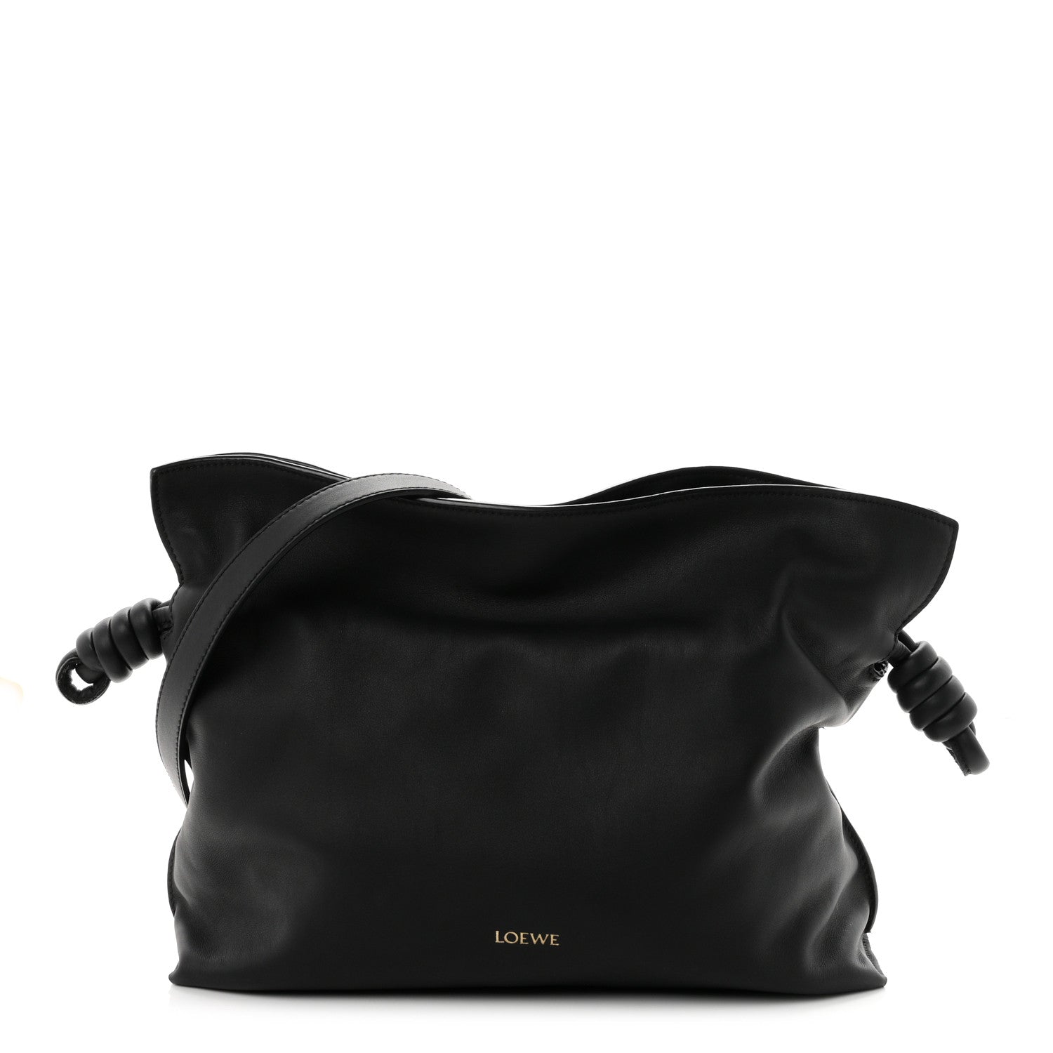 Loewe Nappa Calfskin Medium Flamenco Knot Bag Black 1 of 10
