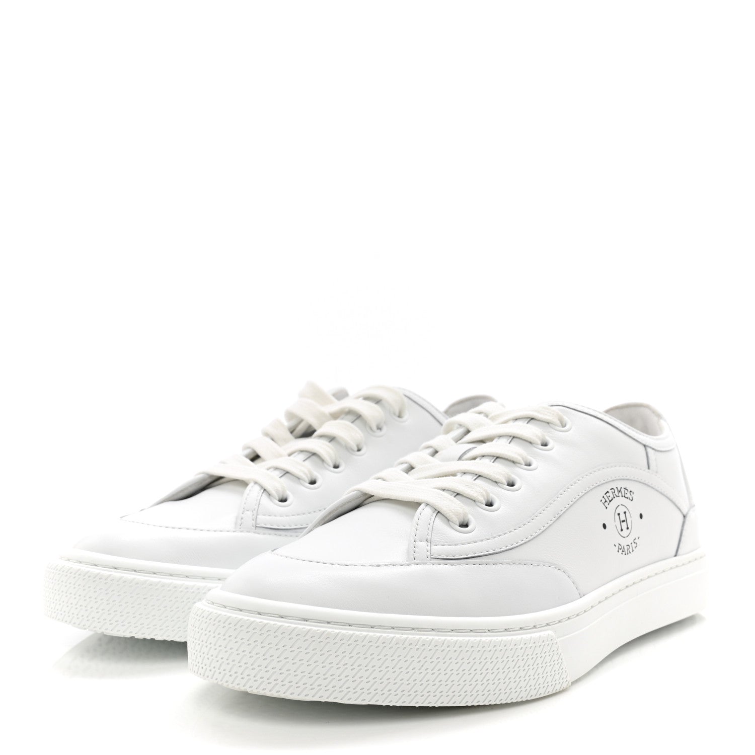 Hermes Calfskin Womens Get Sneakers 37 White 3 of 10