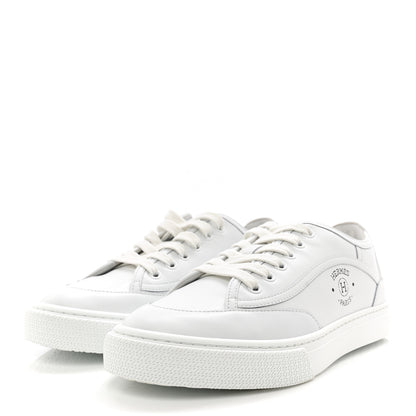 Hermes Calfskin Womens Get Sneakers 37 White 3 of 10