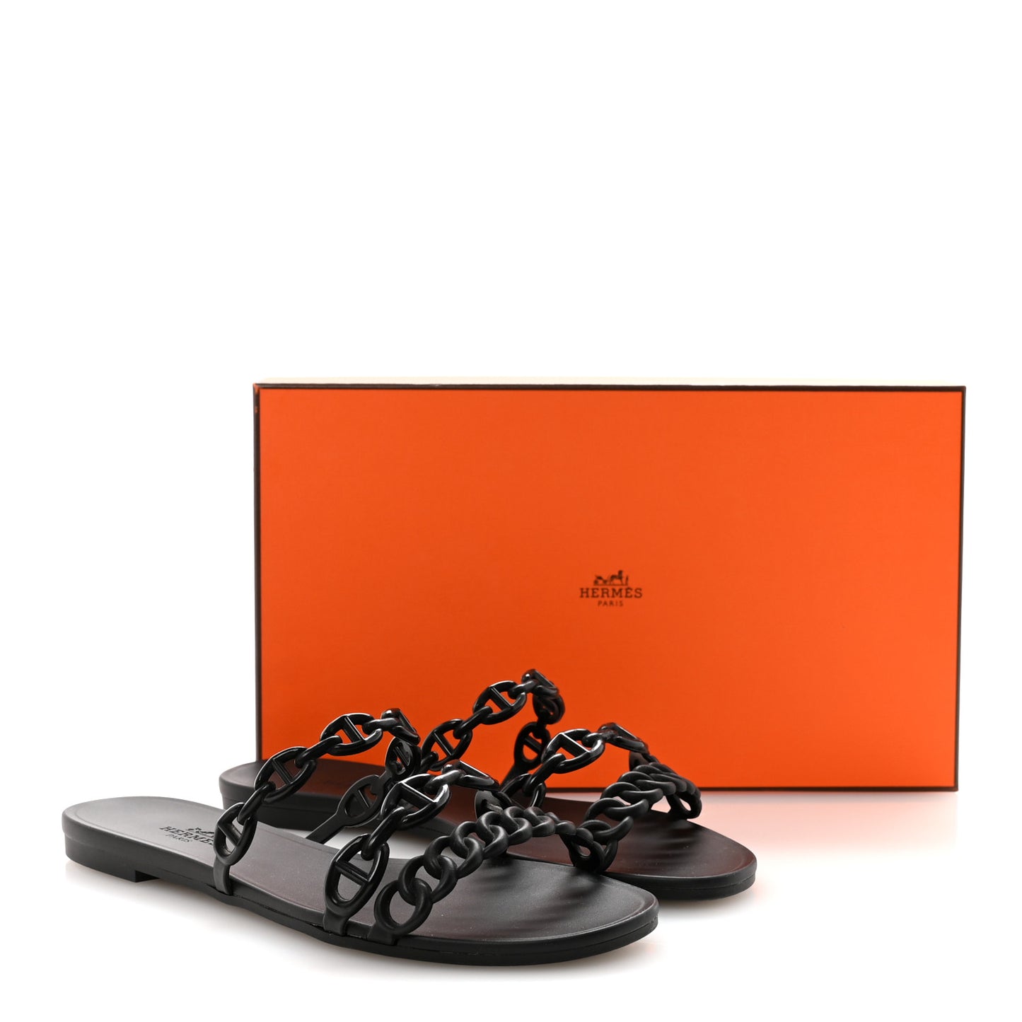Rubber Chaine d'Ancre Rivage Sandals 35 Black