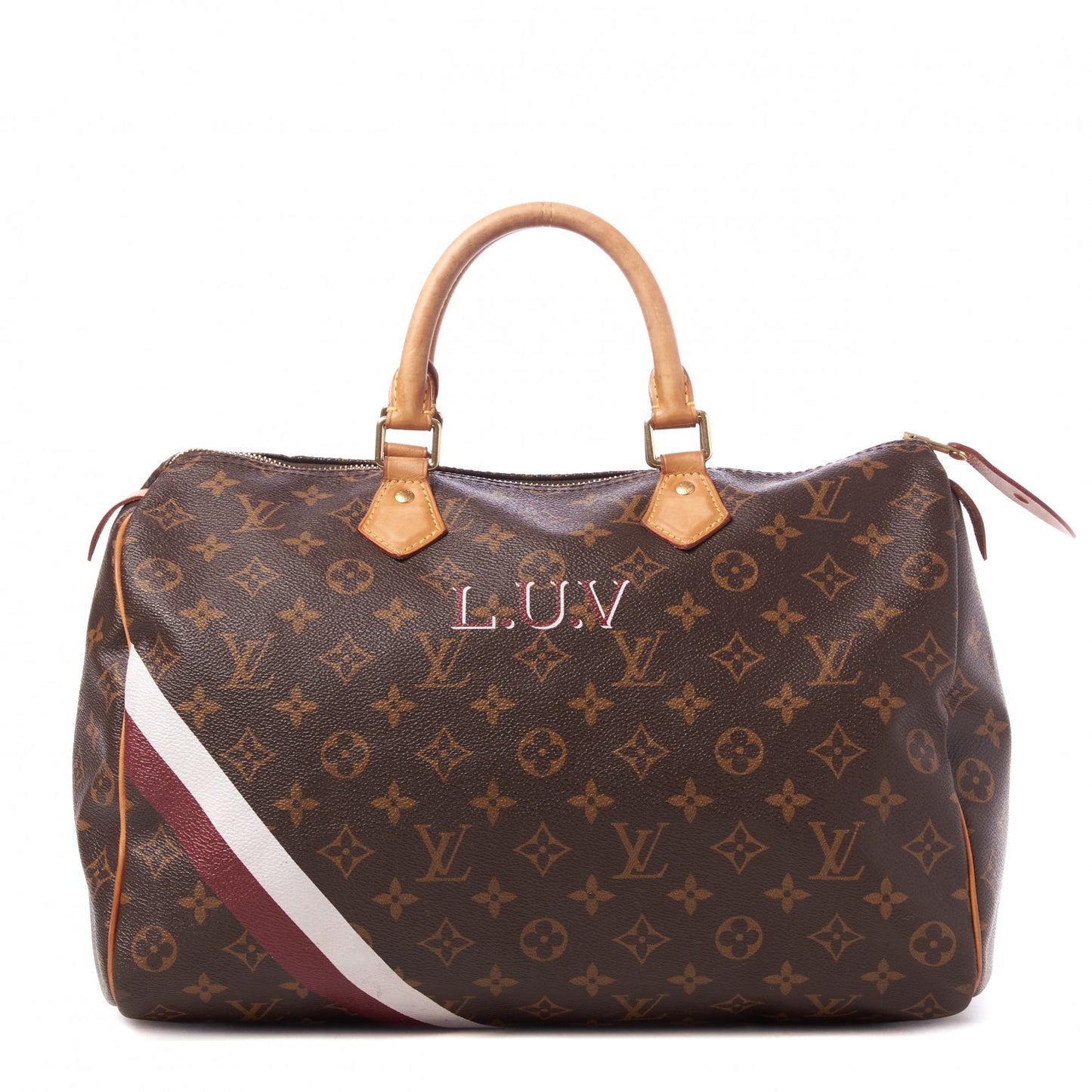 Monogram My LV Heritage Speedy 35 Bordeaux White