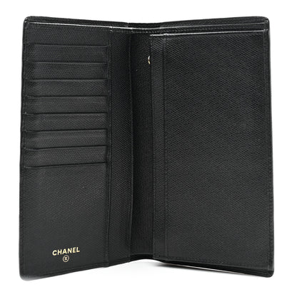 Chanel Grained Calfskin CC Button Yen Wallet Black 5 of 8