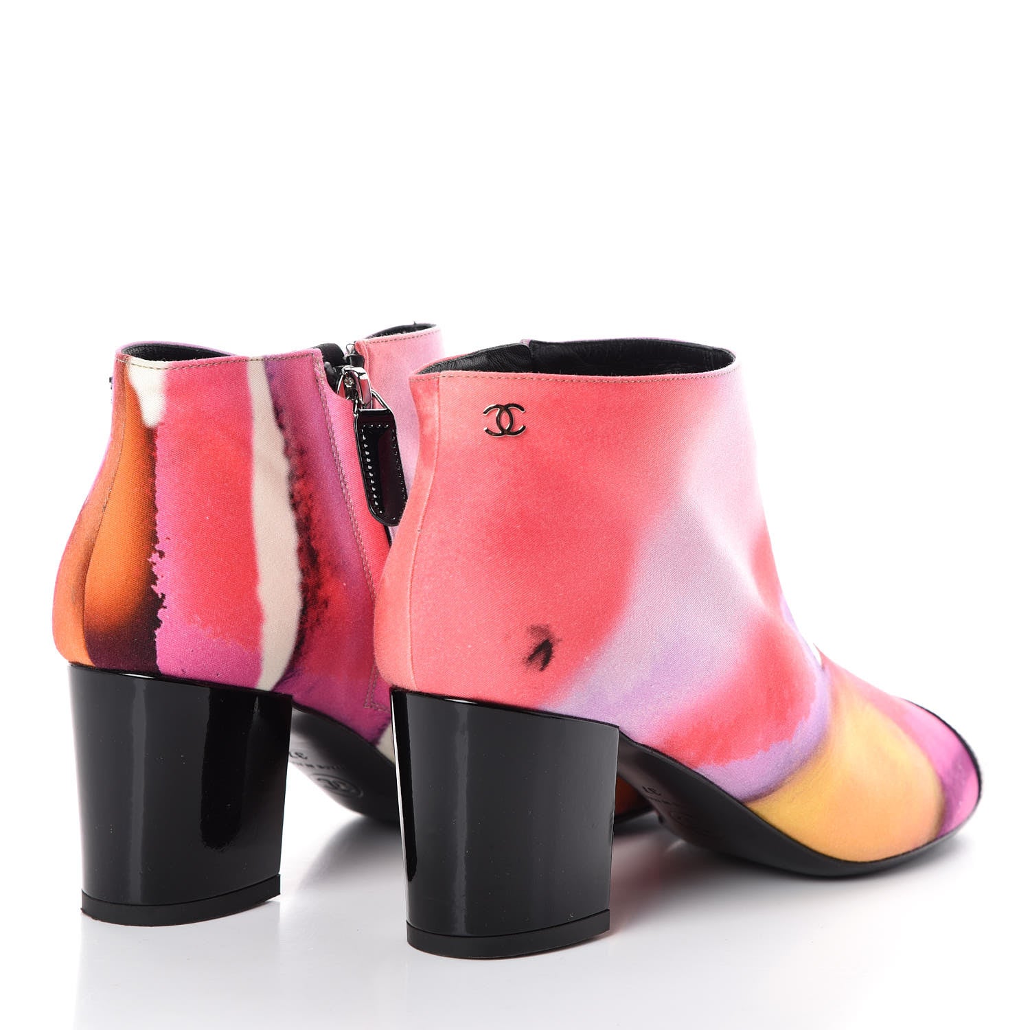 Chanel Jacquard Patent Bootie 37 Multicolor 4 of 10
