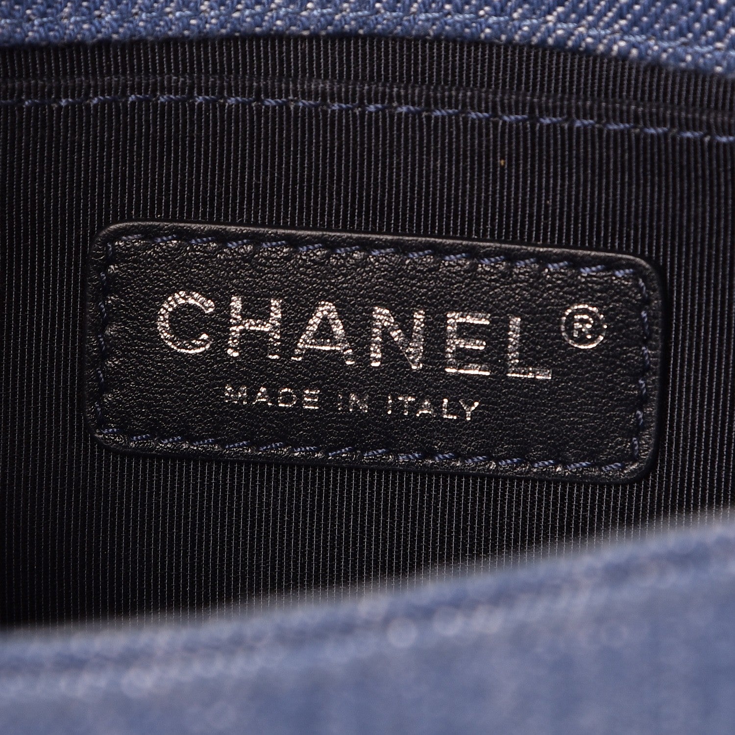 Chanel Denim Chevron Small Boy Flap Light Blue 7 of 7