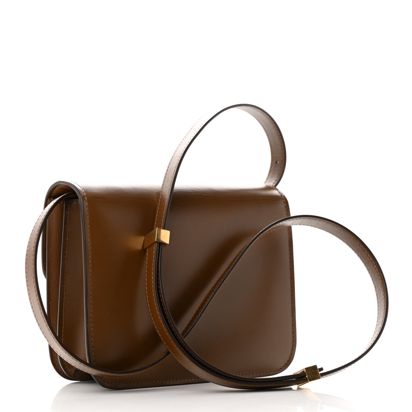Box Calfskin Teen Classic Box Flap Bag Camel
