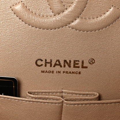 Chanel Iridescent Calfskin Quilted Medium Double Flap Beige 6 of 10