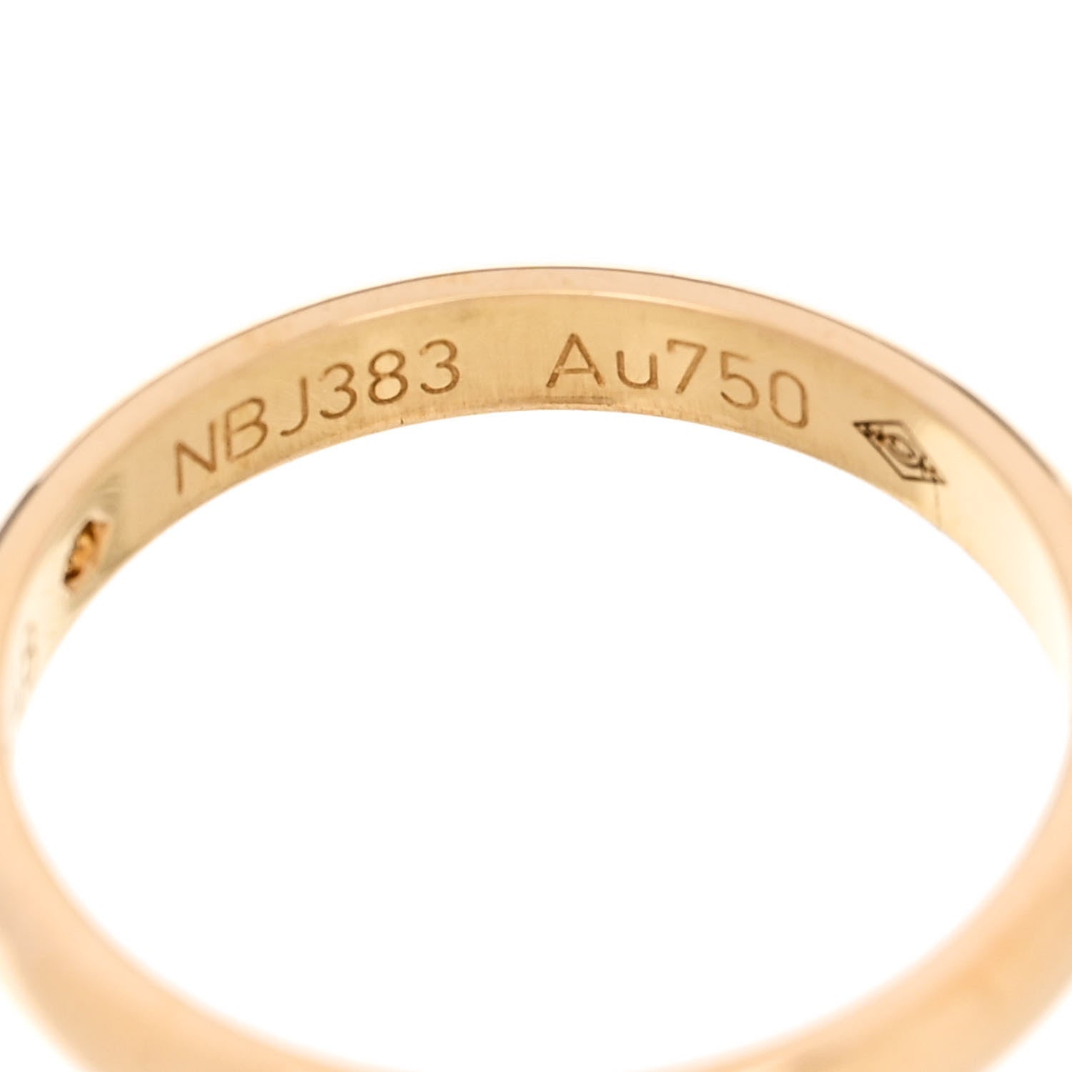 Cartier 18K Yellow Gold Diamond 2.6mm 1895 Wedding Band Ring 48 4.5 5 of 5