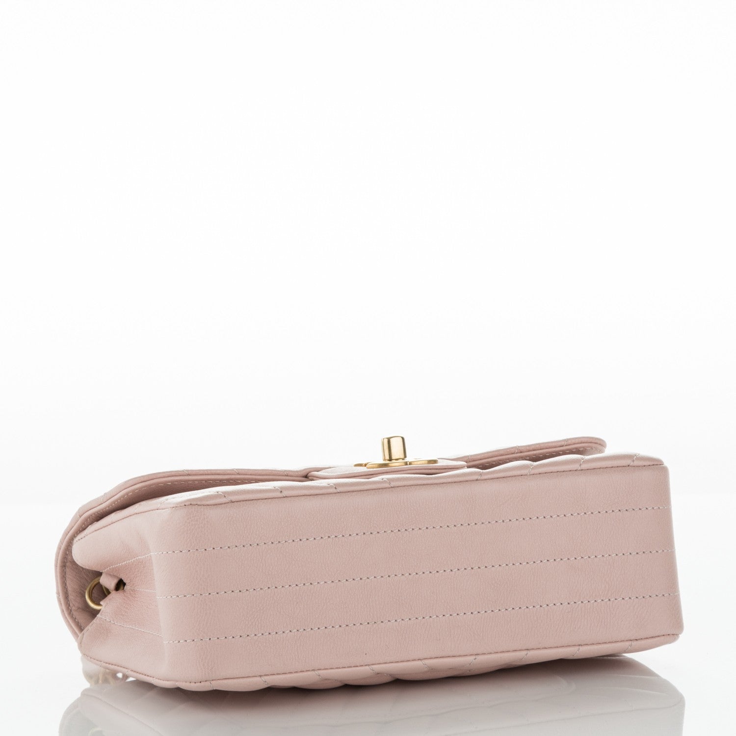 Chanel Caviar Chevron Quilted Mini Rectangular Flap Light Pink 4 of 7