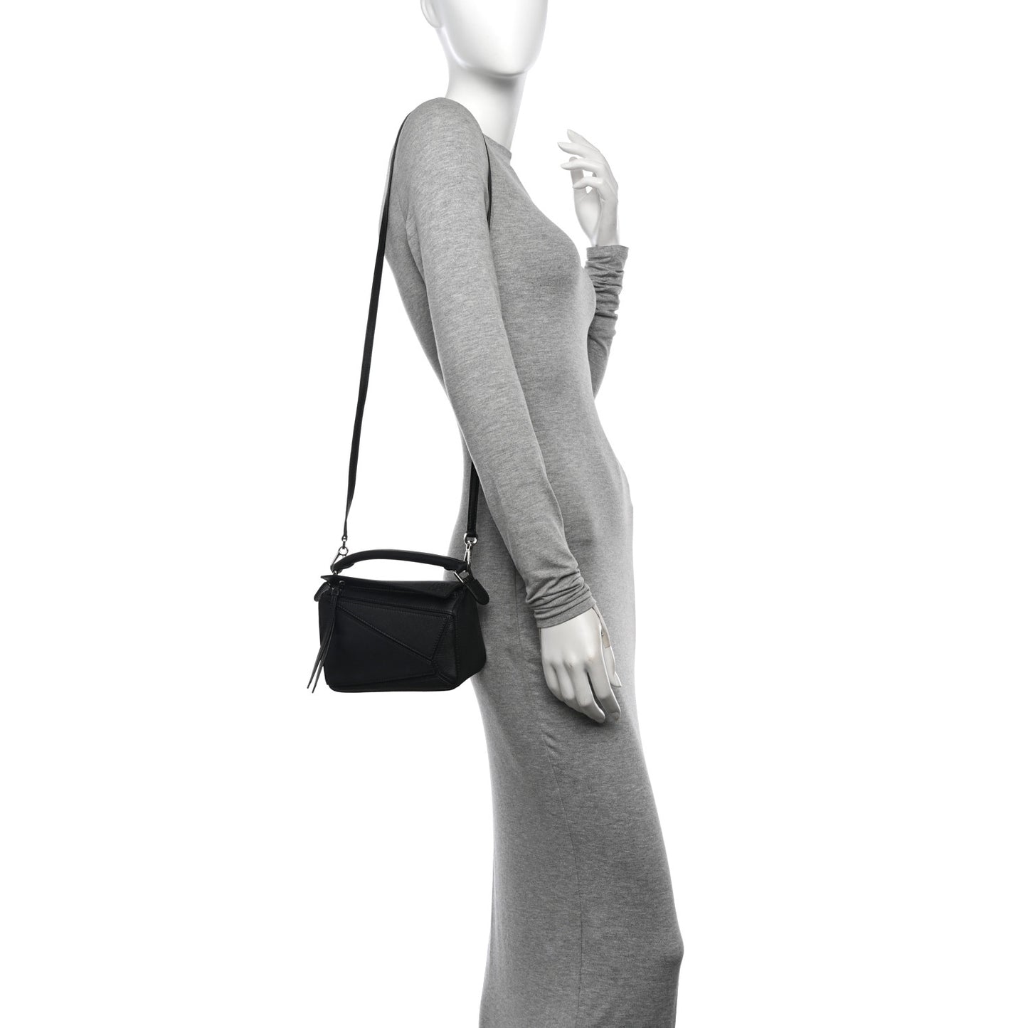 Calfskin Mini Puzzle Bag Black