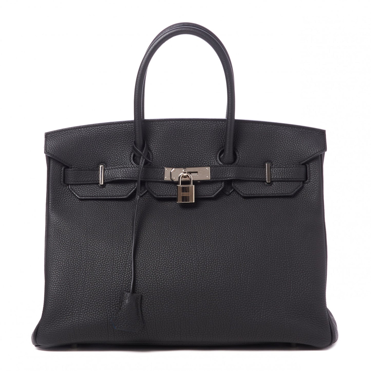 Togo Verso Birkin 35 Black Bleu Agate