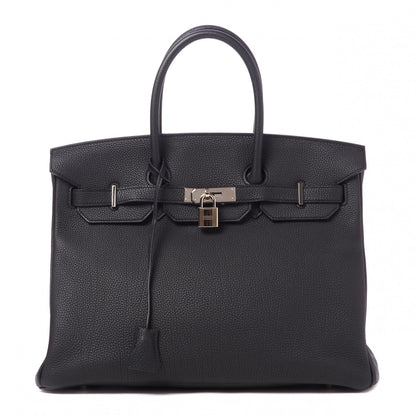 Hermes Togo Verso Birkin 35 Black Bleu Agate 1 of 31