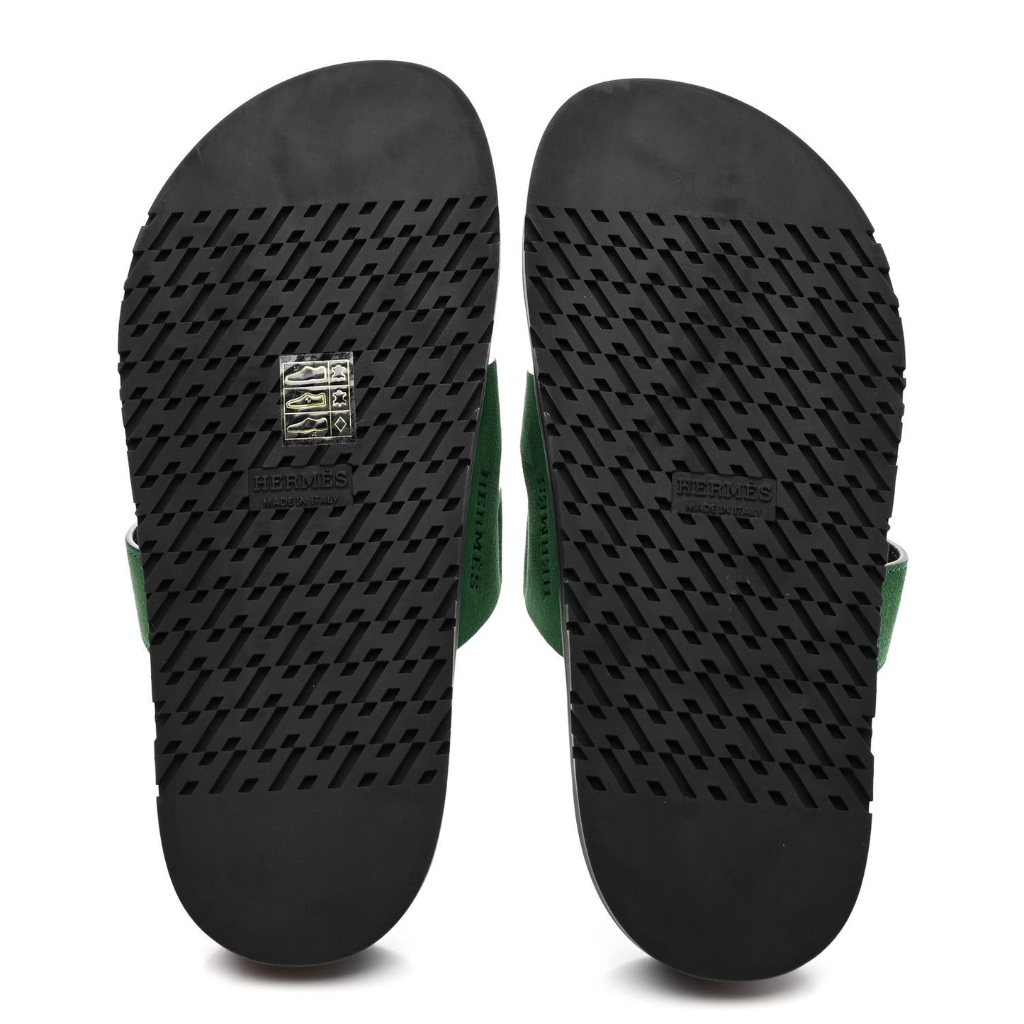 Suede Goatskin Womens Chypre Sandals 35.5 Vert Electrique