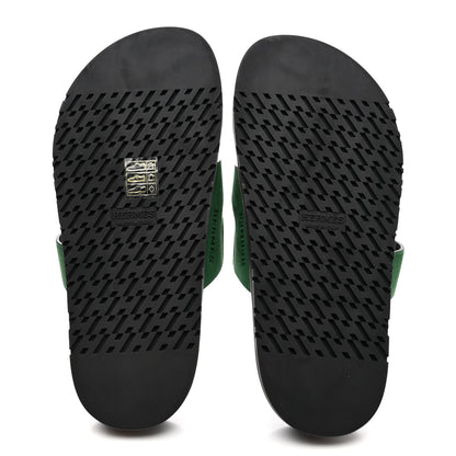 Hermes Suede Goatskin Womens Chypre Sandals 35.5 Vert Electrique 5 of 10
