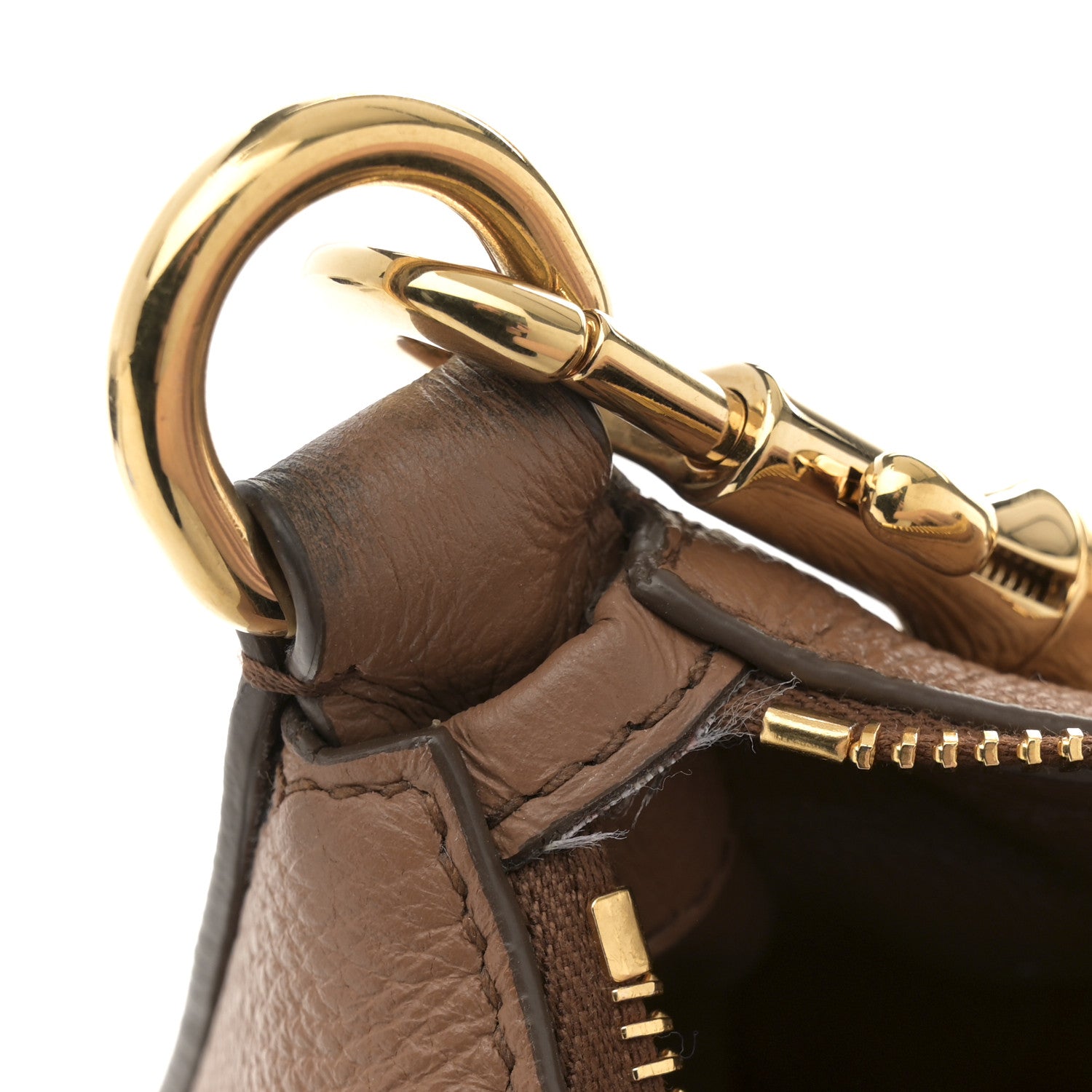 Prada Vitello Daino Soft Large Zippered Messenger Hobo Caramel 11 of 12