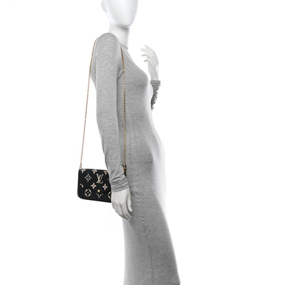 Louis Vuitton Empreinte Monogram Giant Felicie Pochette Black Beige 2 of 11