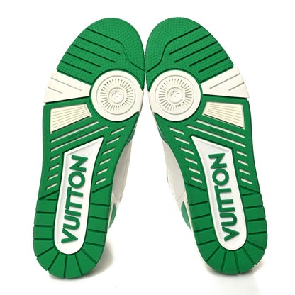 Louis Vuitton Monogram Denim Mens LV Trainer Sneakers 8 Green 5 of 9