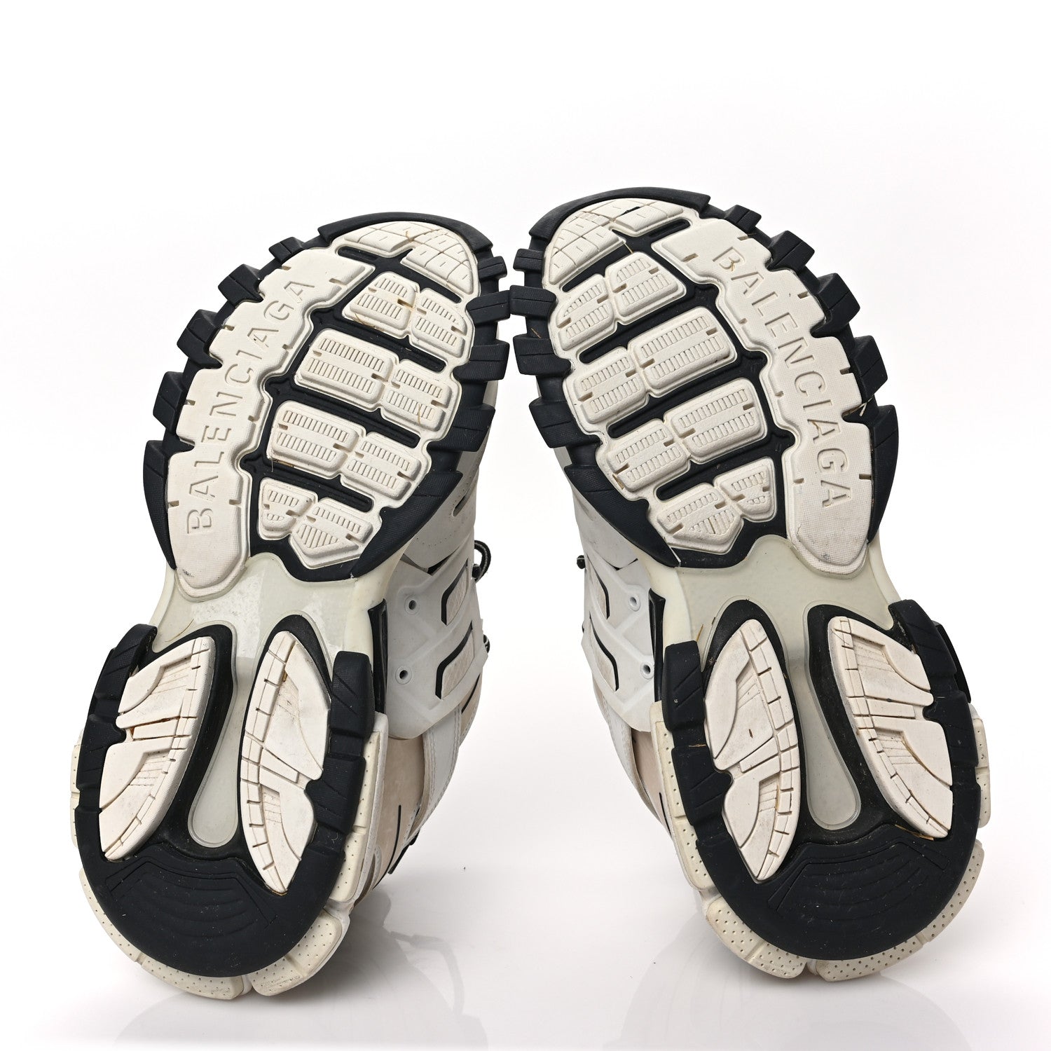 Balenciaga Mesh Nylon Worn Out Effect Womens Track Sneakers 41 White Black 6 of 7