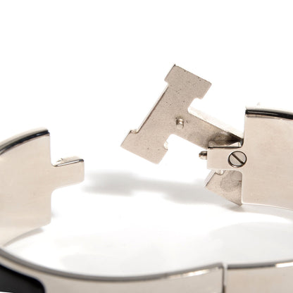 Hermes Enamel Wide Clic Clac H Bracelet GM Black 4 of 5