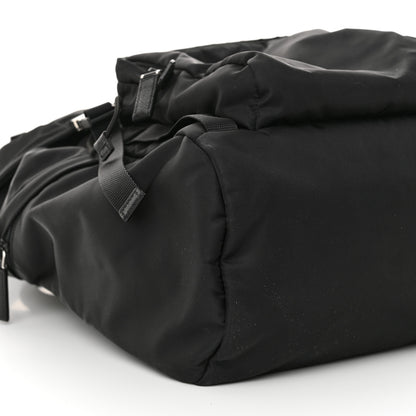 Prada Re-Nylon Saffiano Logo Double Buckle Backpack Black 8 of 12