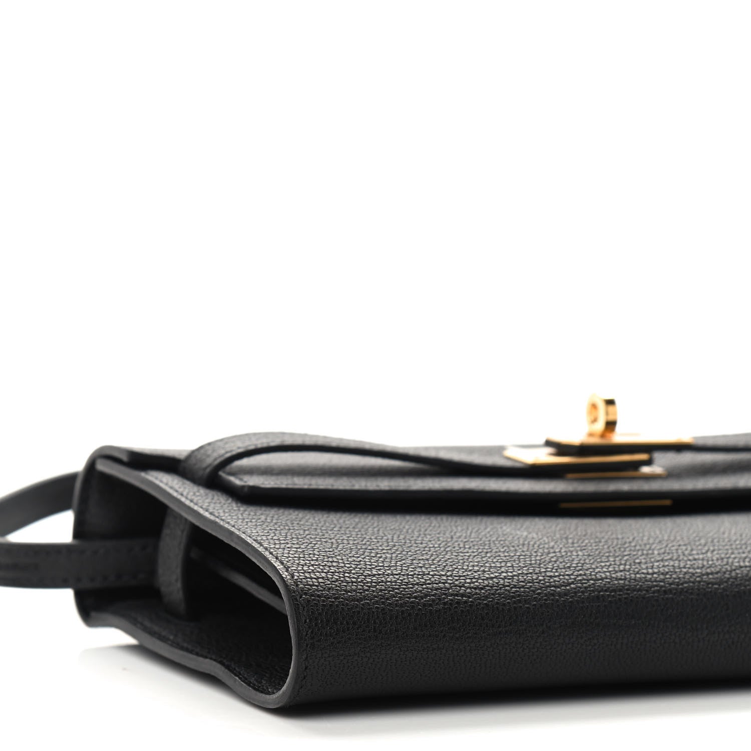 Hermes Chevre Mysore Kelly Wallet To Go Black 8 of 9