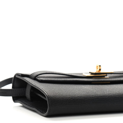 Hermes Chevre Mysore Kelly Wallet To Go Black 8 of 9