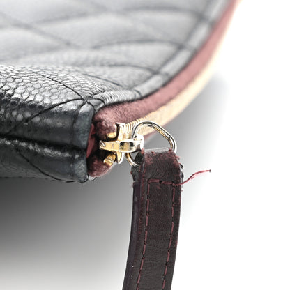 Chanel Caviar Quilted Medium Cosmetic Case Black 8 of 10