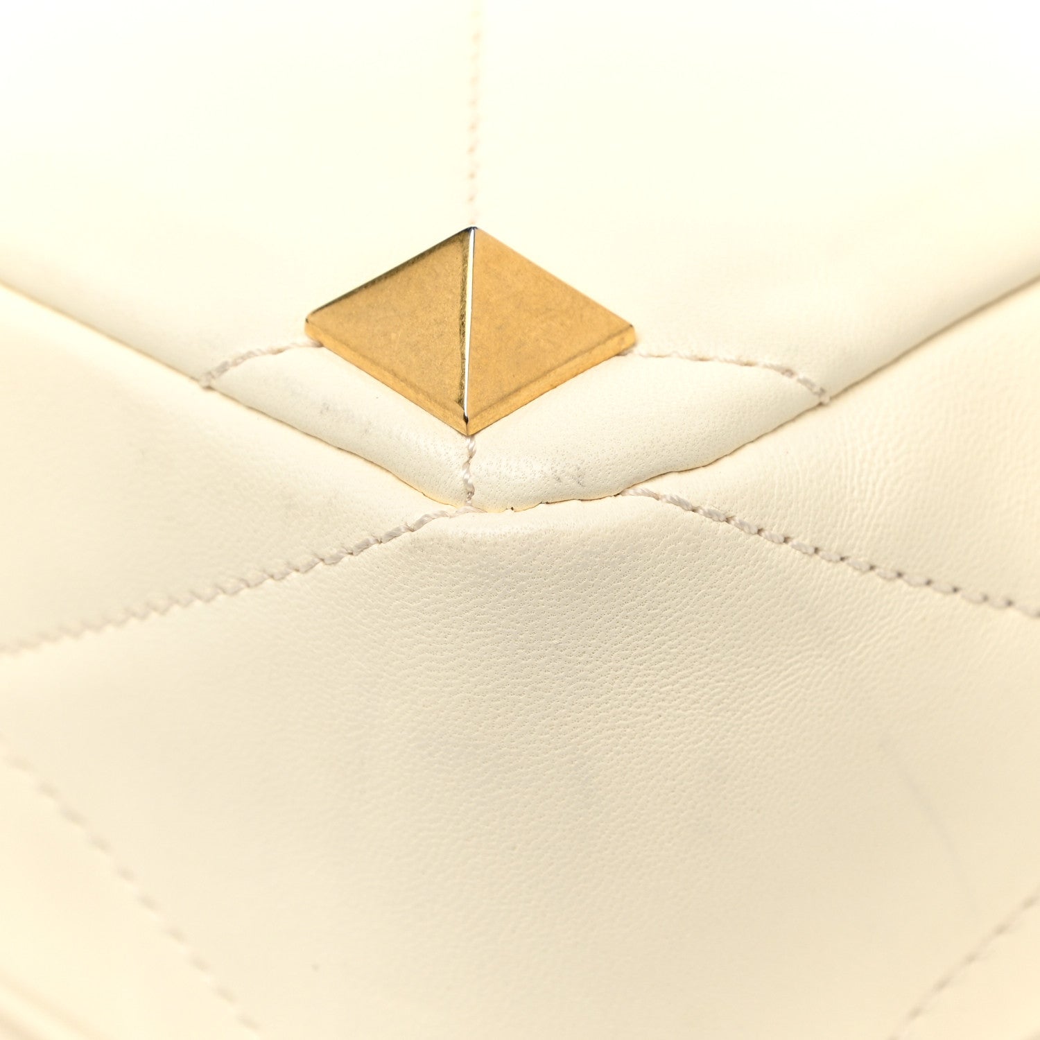 Valentino Garavani Nappa Large Roman Stud Shoulder Bag Ivory 15 of 18