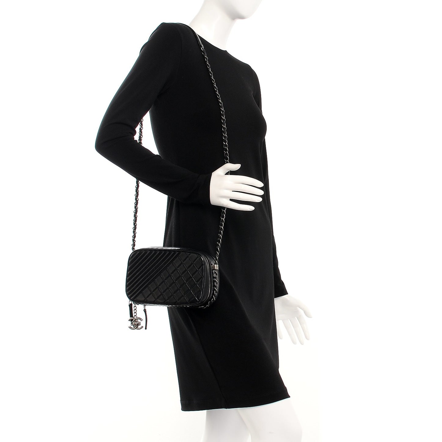 Lambskin Small Coco Boy Camera Case Black