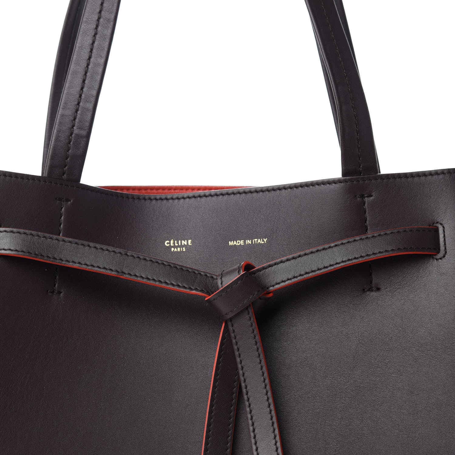 Celine Smooth Calfskin Small Belt Cabas Phantom Dark Brown 9 of 9