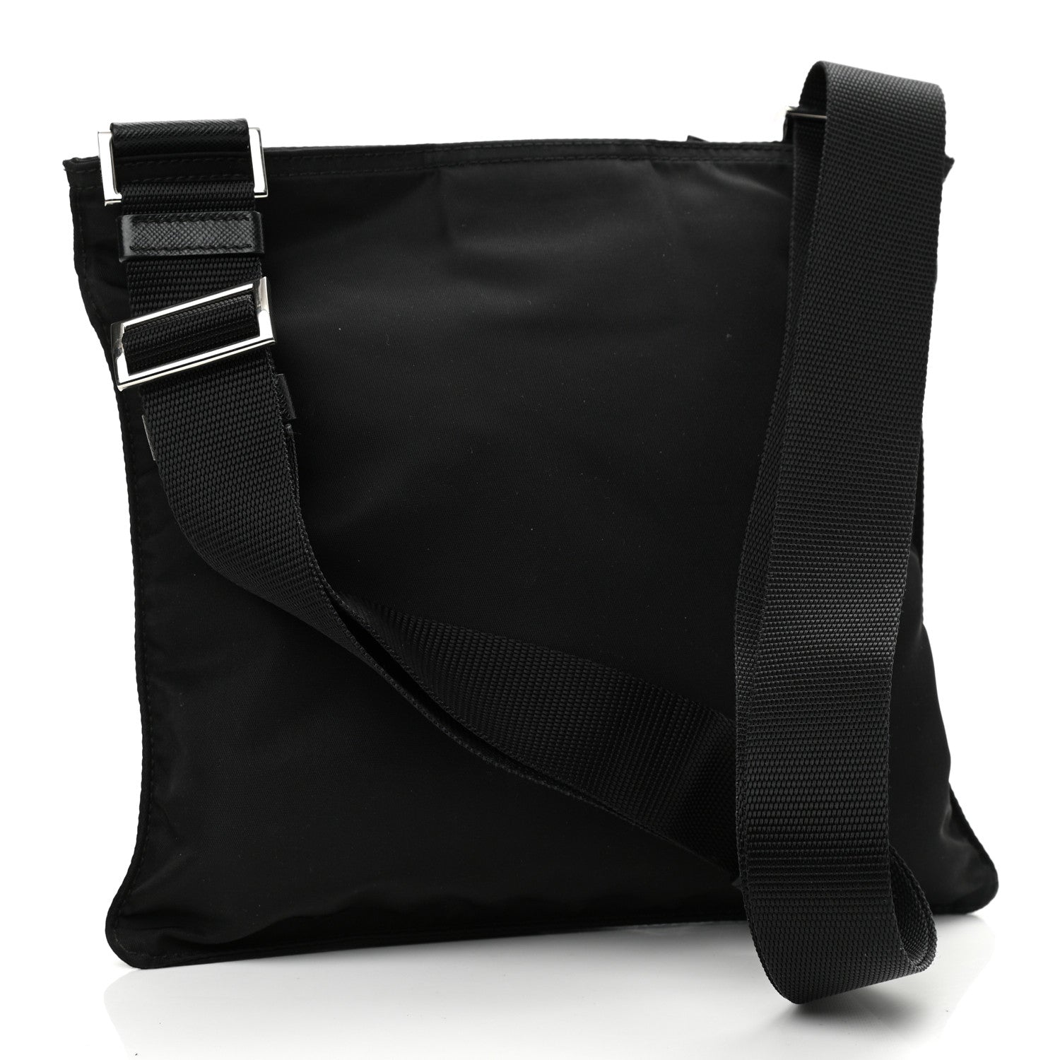 Prada Nylon Vela Flat Messenger Bag Black 3 of 10