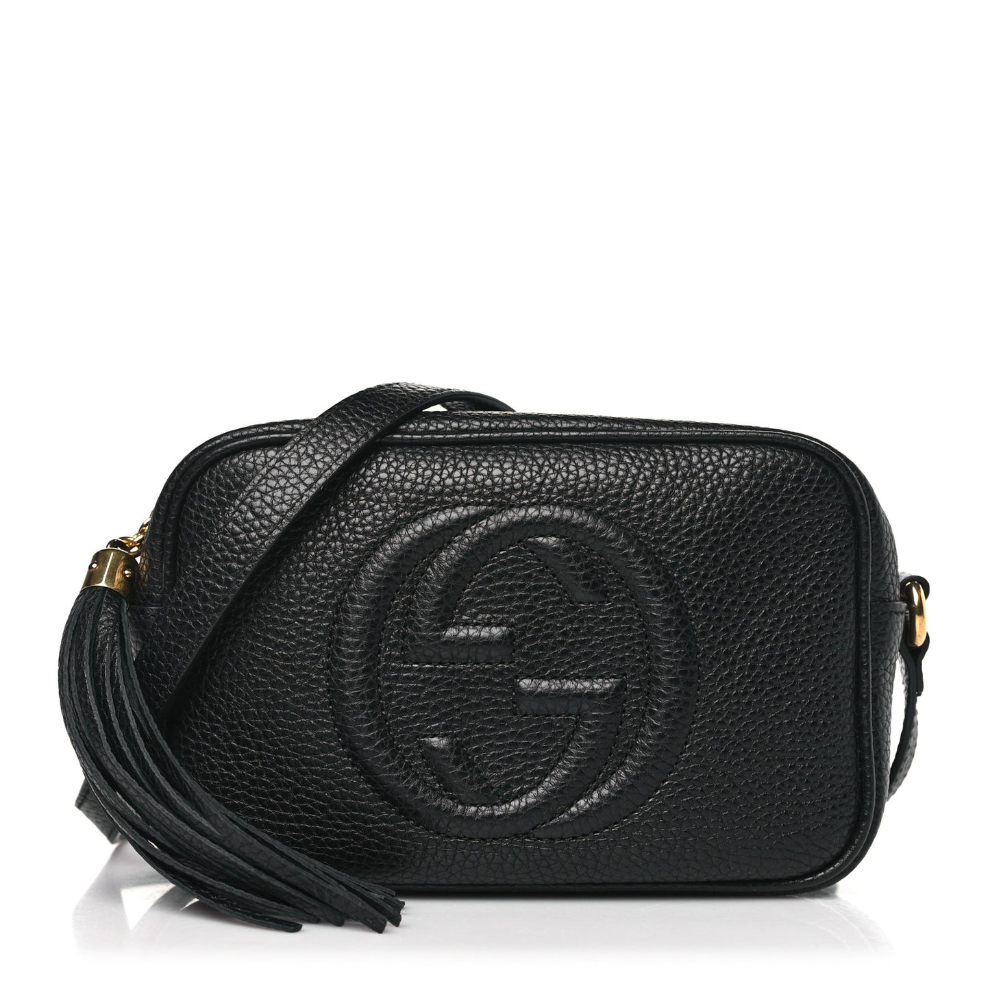 Pebbled Calfskin Mini Soho Disco Bag Black