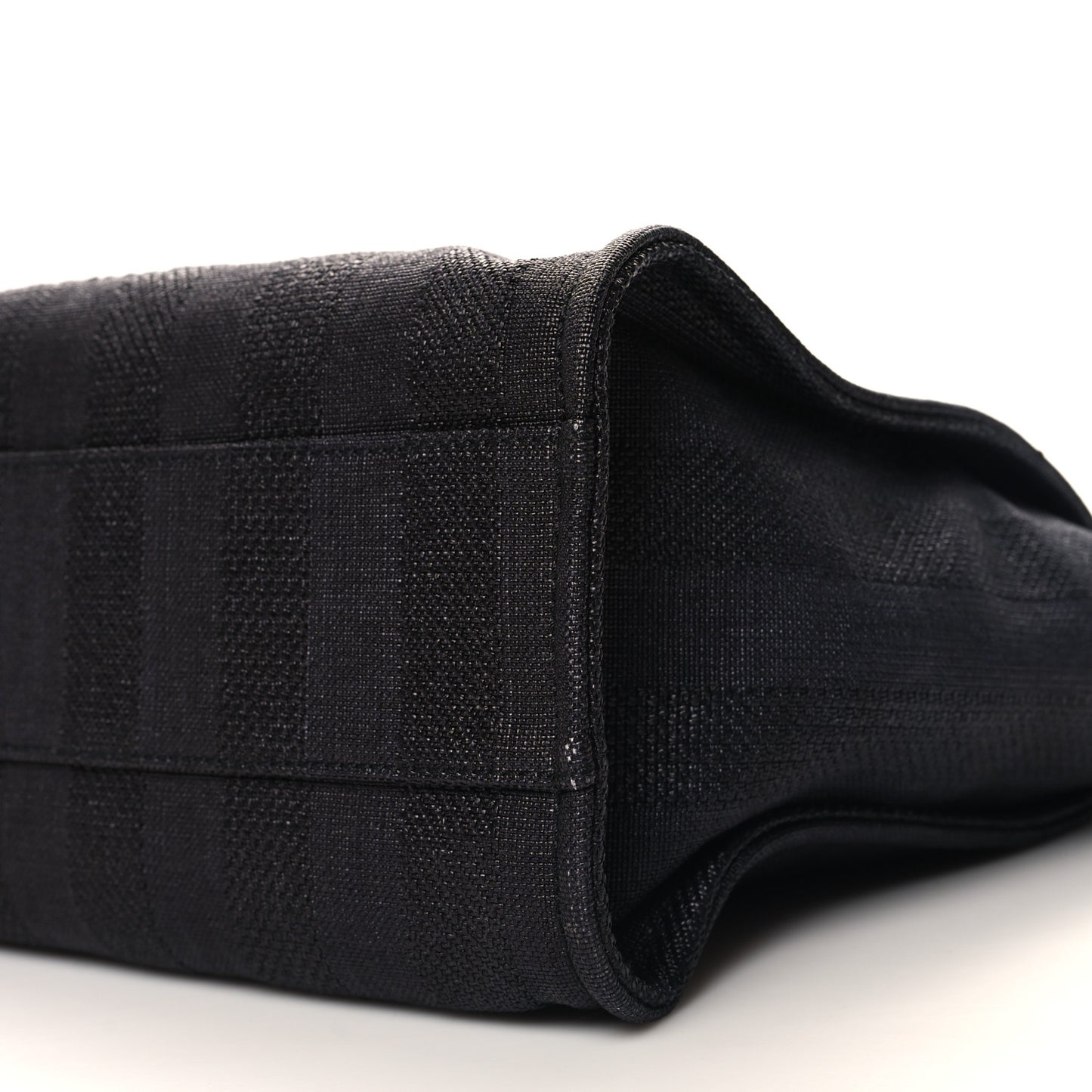 Mixed Fibers Striped Small Deauville Tote Black