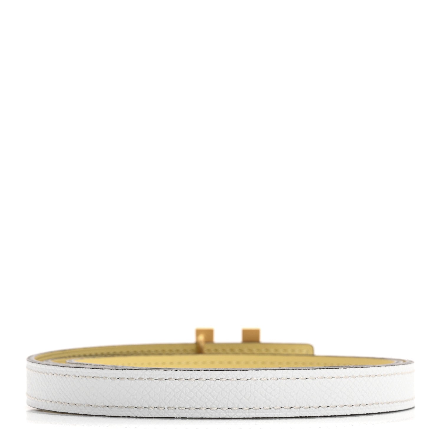 Hermes Swift Epsom 13mm H Kelly Belt 80 32 Jaune Poussin White 2 of 6