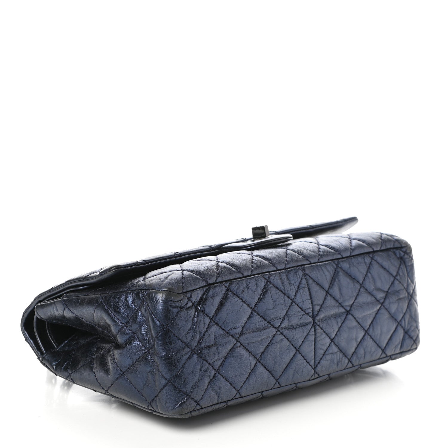 Chanel Metallic Calfskin Quilted 2.55 Reissue 226 Flap Blue 4 of 10