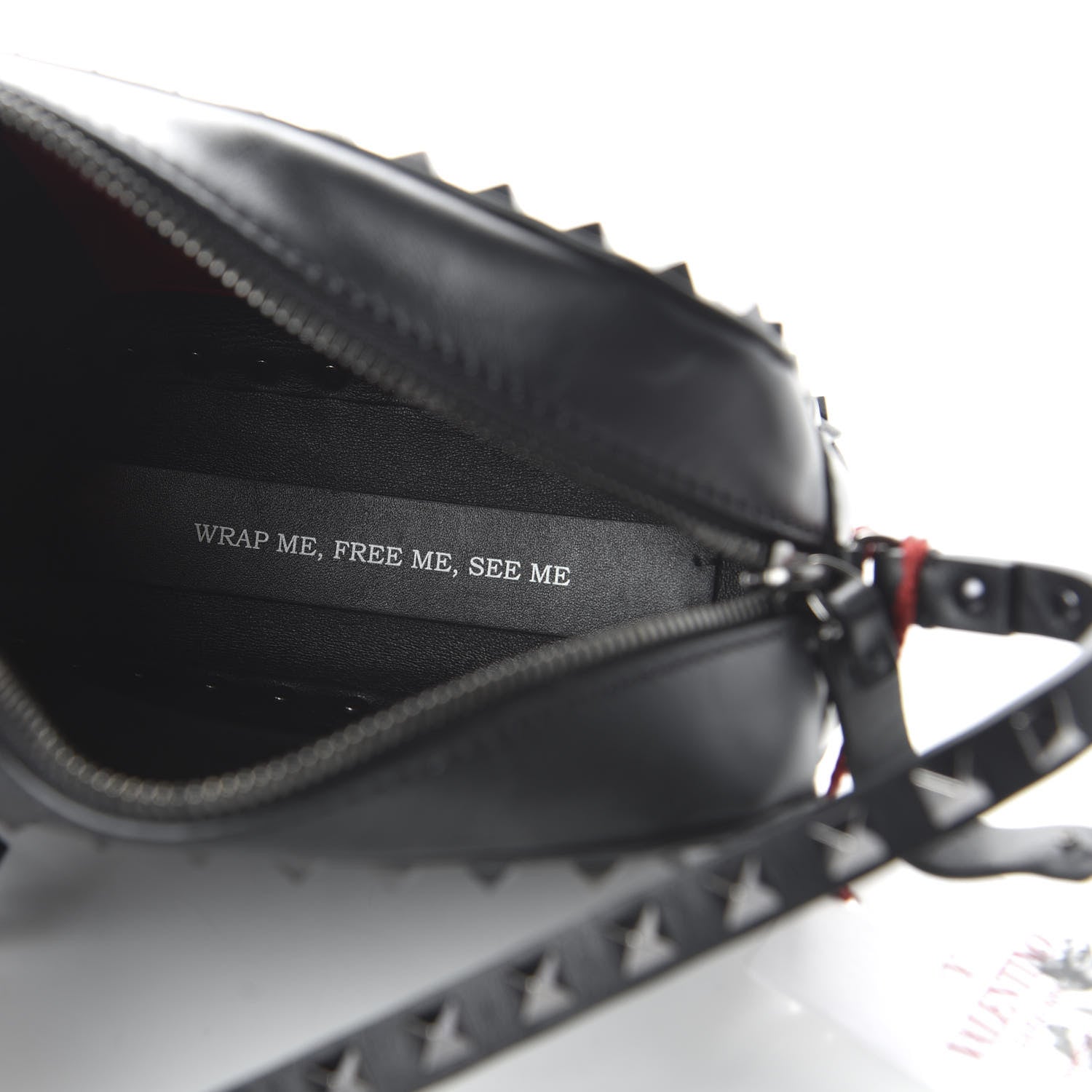 Valentino Garavani X UNDERCOVER Calfskin Rockstud Rose Print Camera Crossbody Bag Black 5 of 9