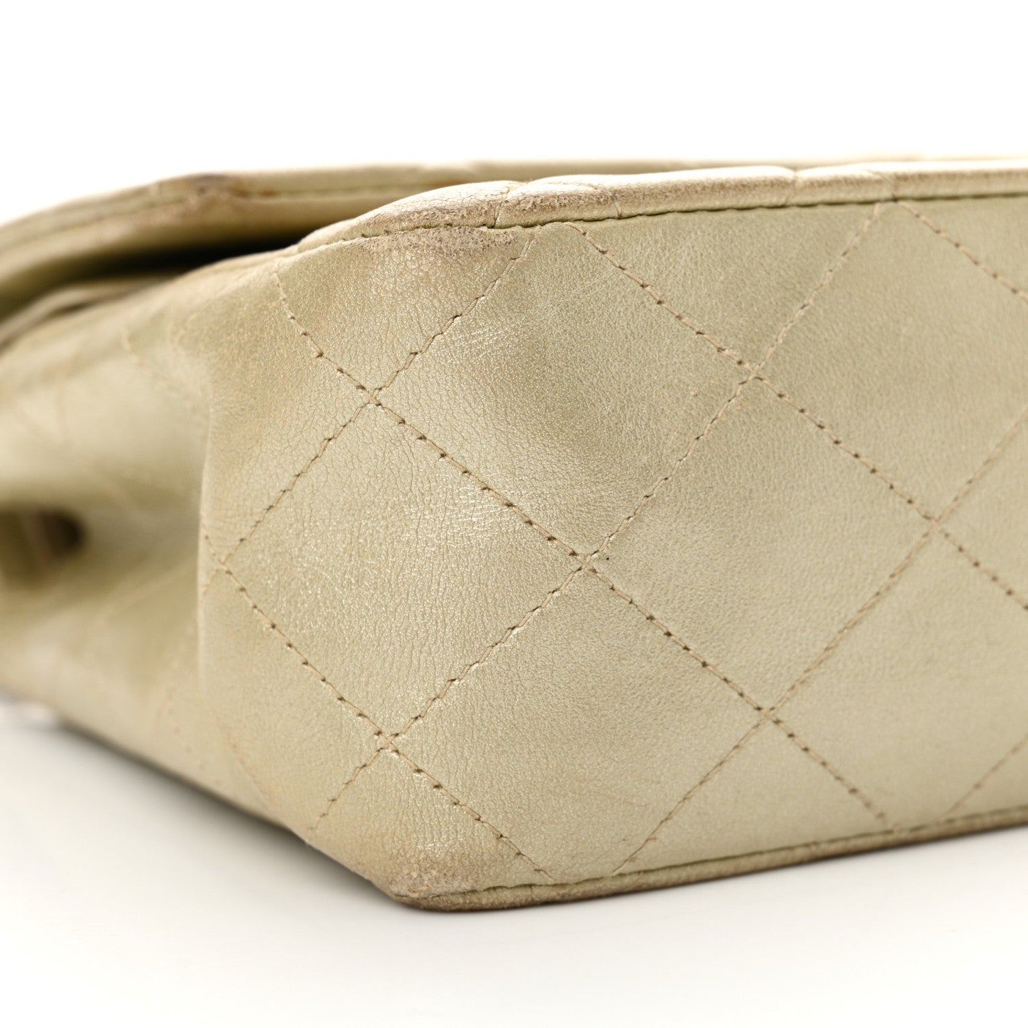 Chanel Metallic Lambskin Quilted Medium Double Flap Gold 9 of 23