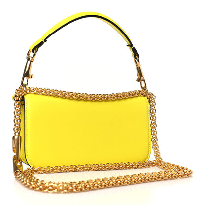 Valentino Garavani Calfskin Vlogo Small Loco Shoulder Bag Shocking Yellow 3 of 8