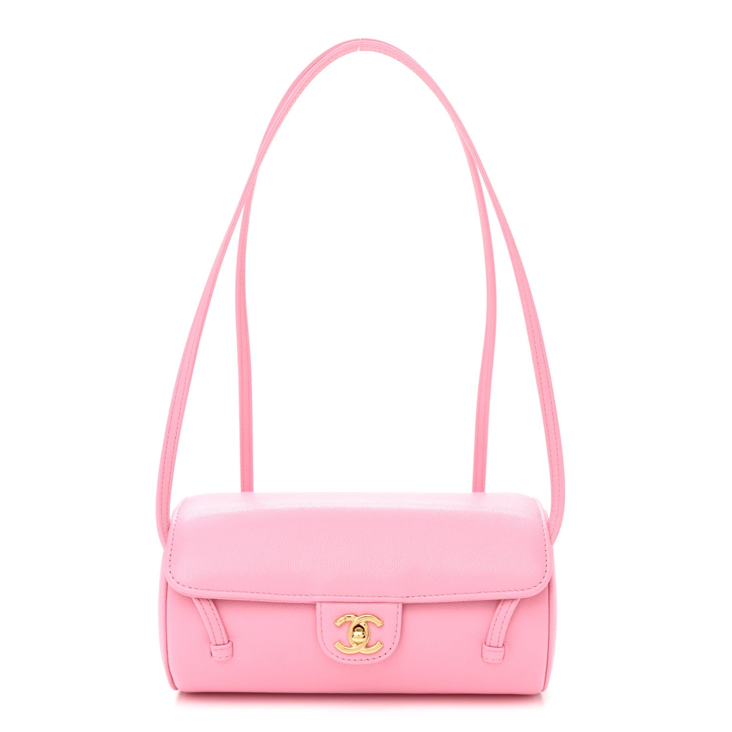 Chanel Shiny Caviar Preppy Coco Small Bowling Bag Pink 1 of 10