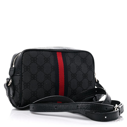 Gucci X BALENCIAGA BB Monogram Web Mini Ophidia Shoulder Bag Black 3 of 10