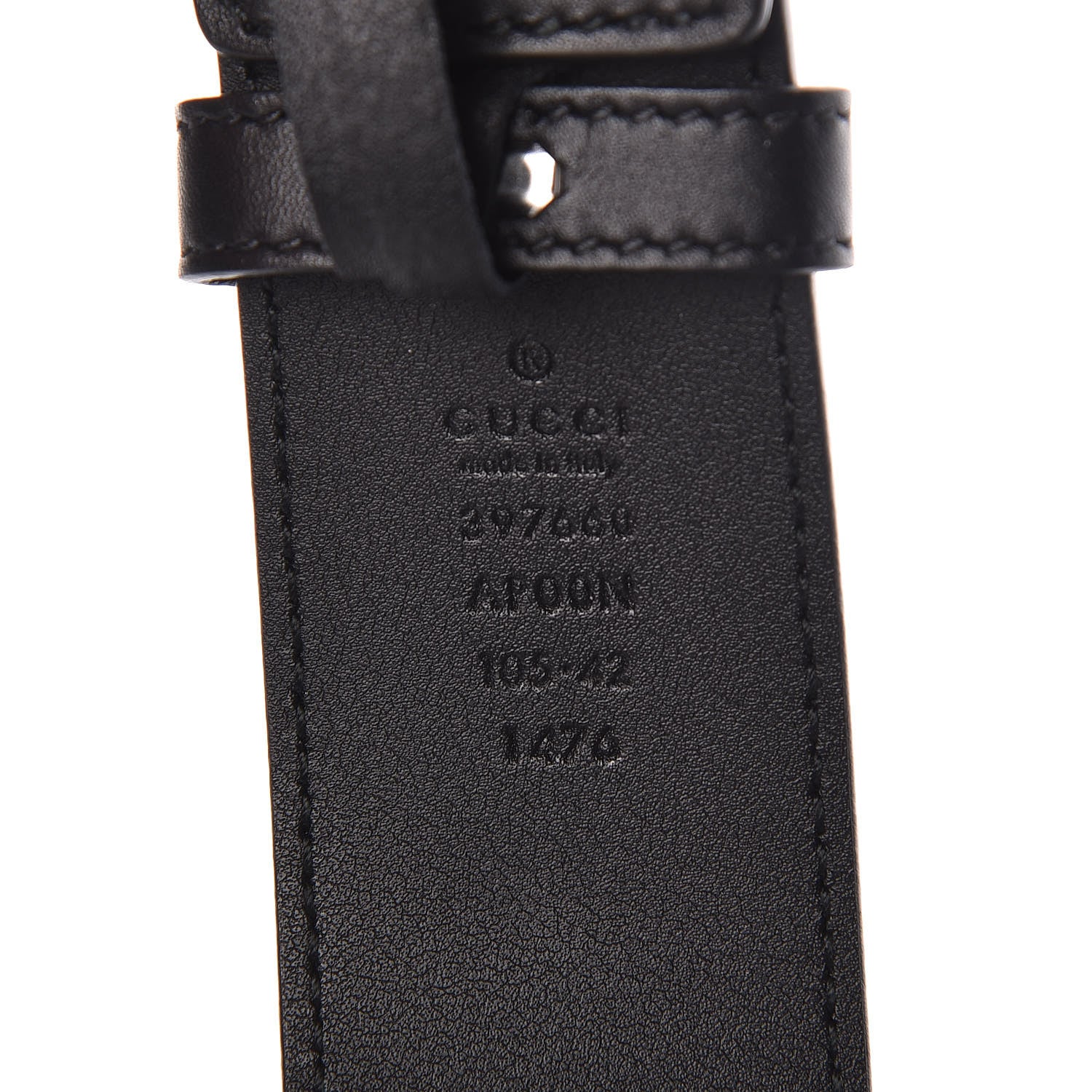Gucci Moon Calfskin Nickel Double G 40mm Belt 105 42 Black 4 of 6