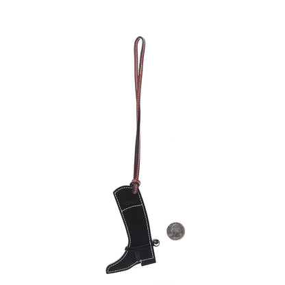 Hermes Butler Swift Paddock Botte Boot Bag Charm Black Rouge H 2 of 3