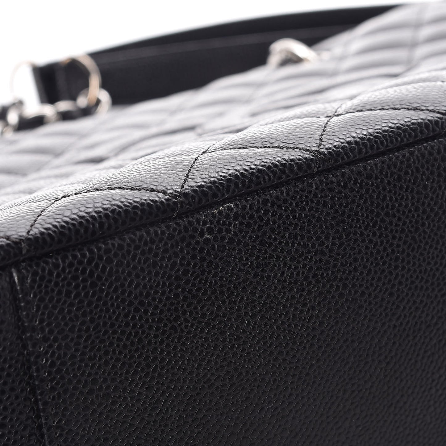 Caviar Quilted Grand Shopping Tote GST Black