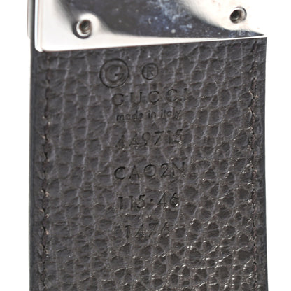 Gucci Calfskin 1973 Reversible Belt 115 46 Black Brown 5 of 5