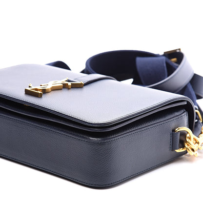 Saint Laurent Textured Calfskin Medium Classic Monogram Universite Bag Deep Marine 8 of 9